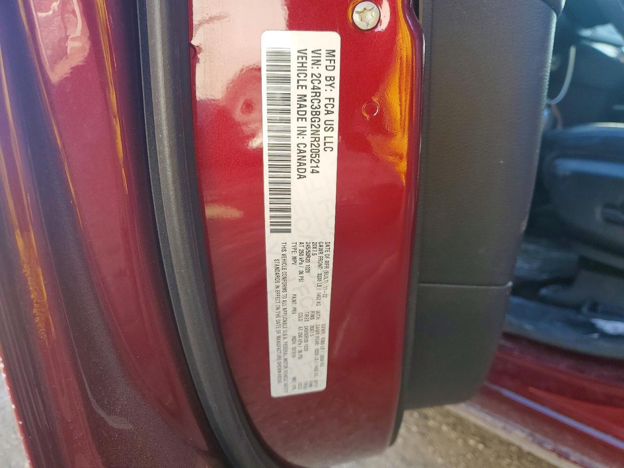 2022 Chrysler Pacifica Touring l