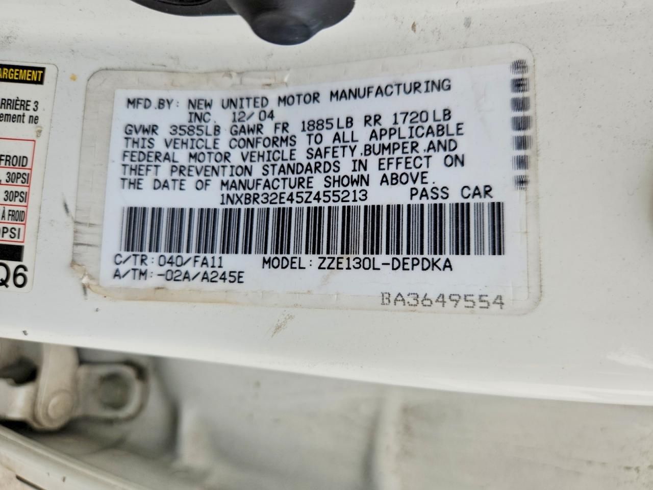 2005 Toyota Corolla ce