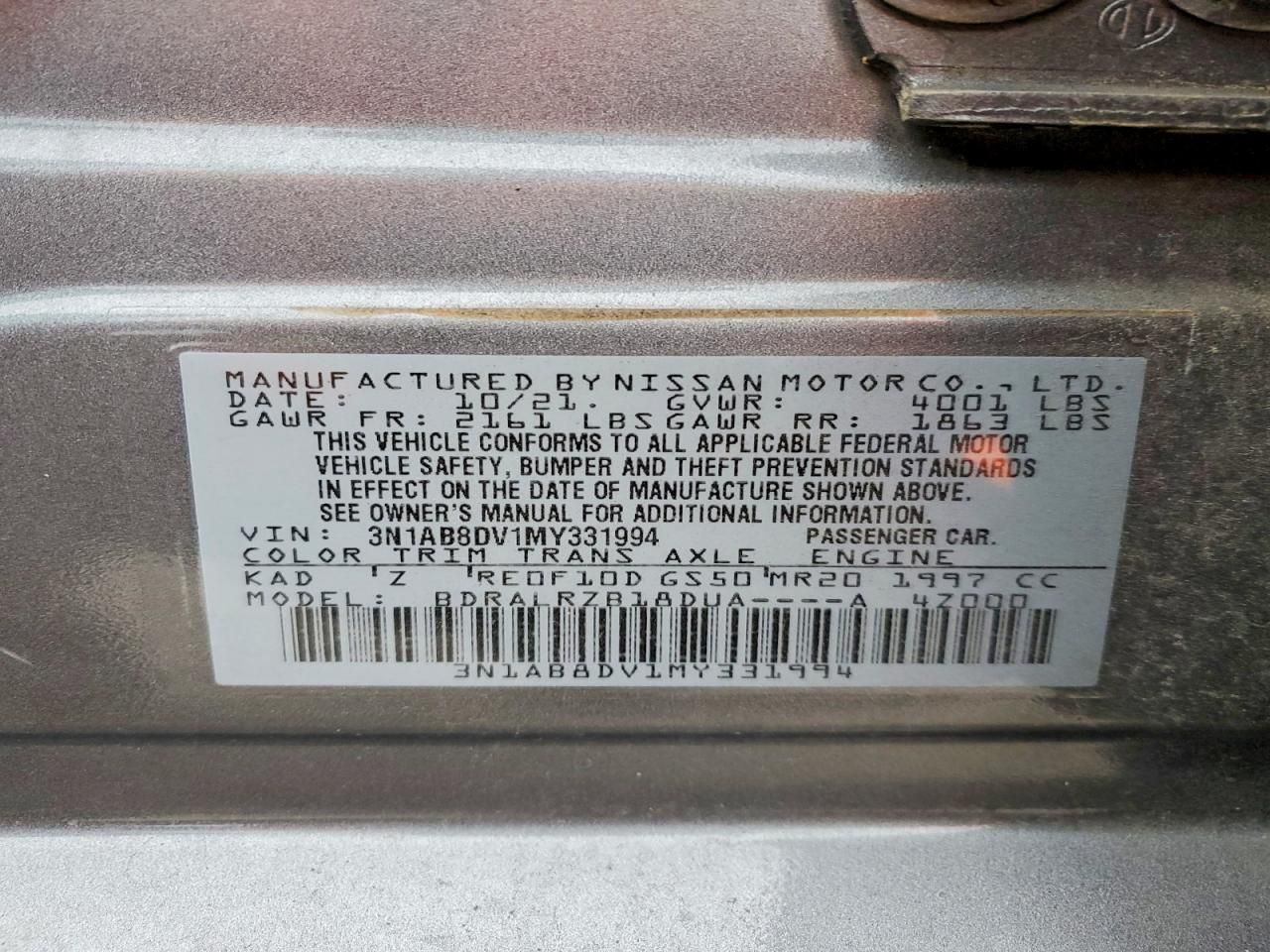 2021 Nissan Sentra sr