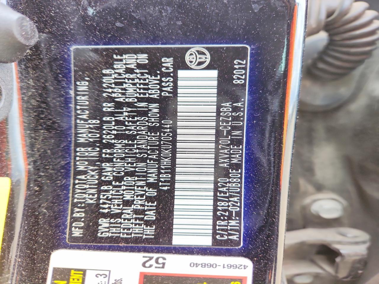 2019 Toyota Camry l