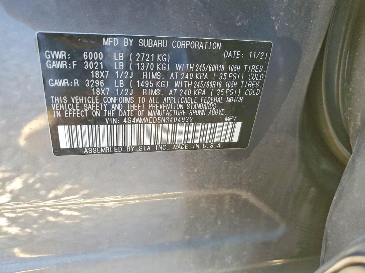 2022 Subaru Ascent Premium