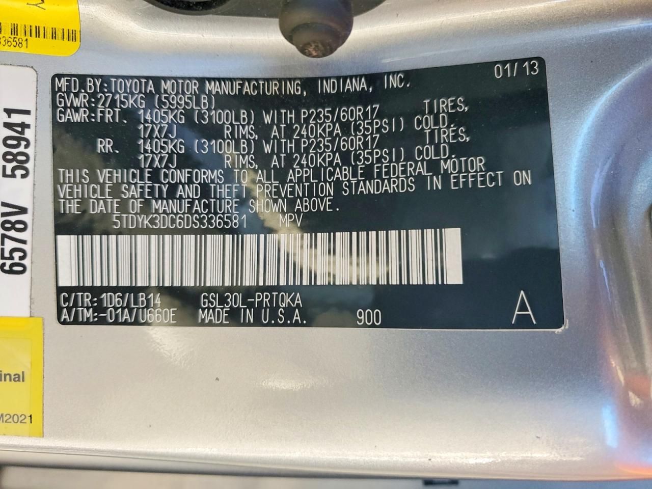 2013 Toyota Sienna xle