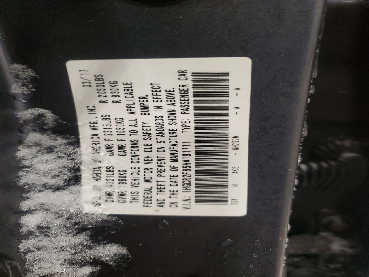 2017 Honda Accord exl