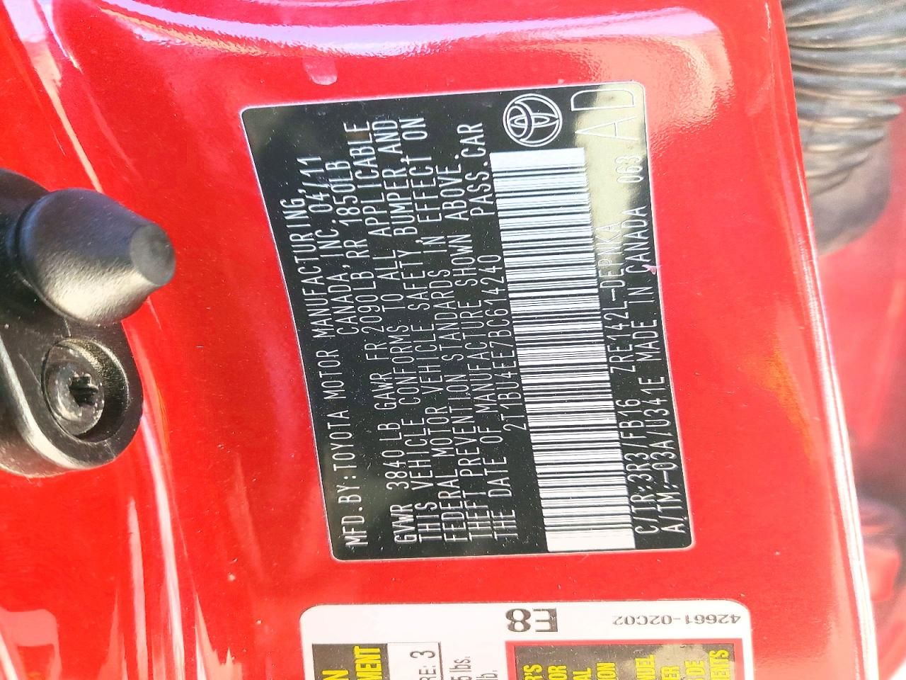 2011 Toyota Corolla Base