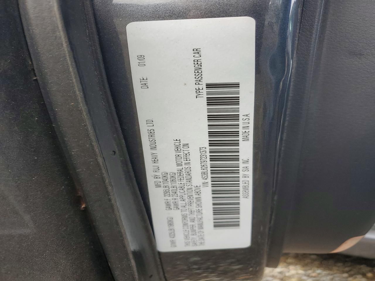 2009 Subaru Legacy 2.5i Limited