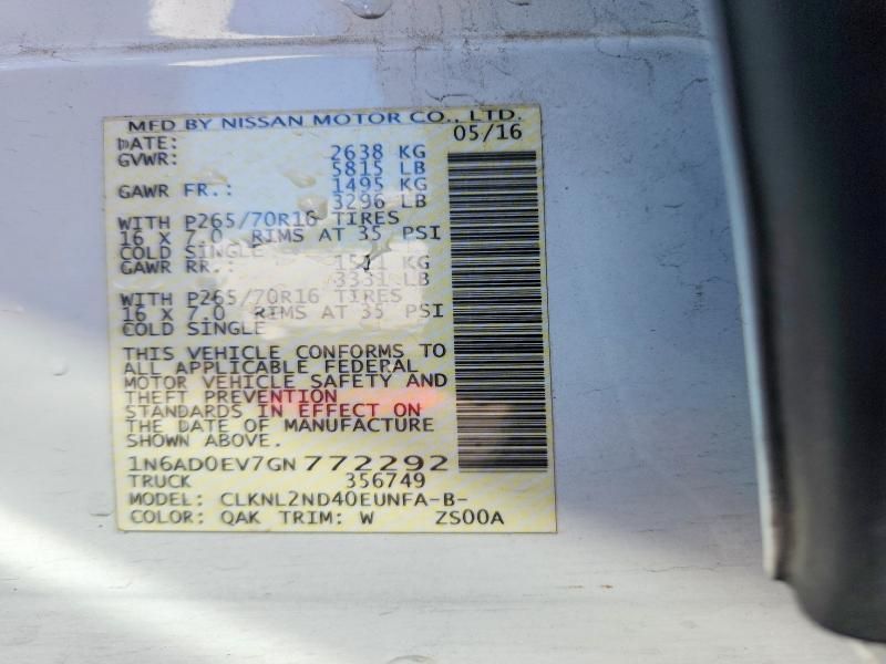 2016 Nissan Frontier s