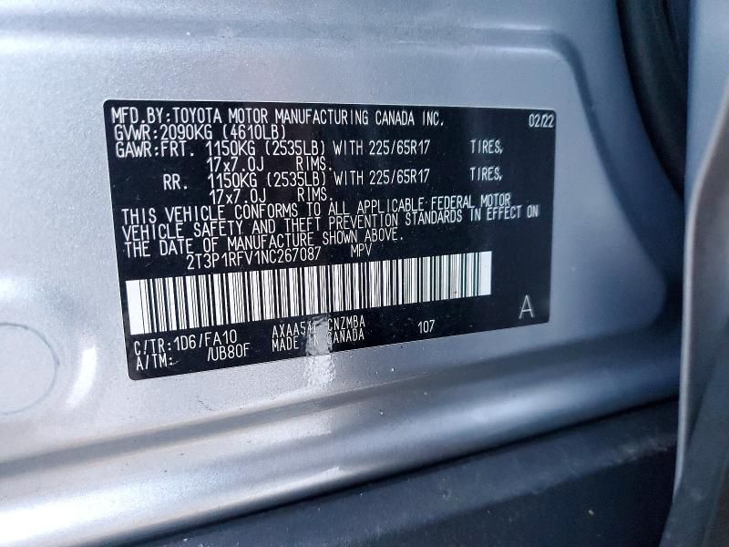 2022 Toyota Rav4 xle