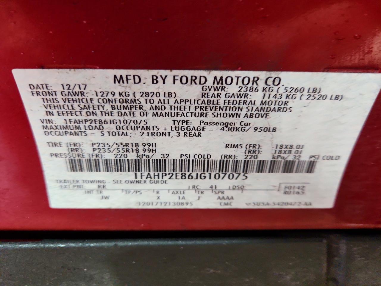 2018 Ford Taurus sel