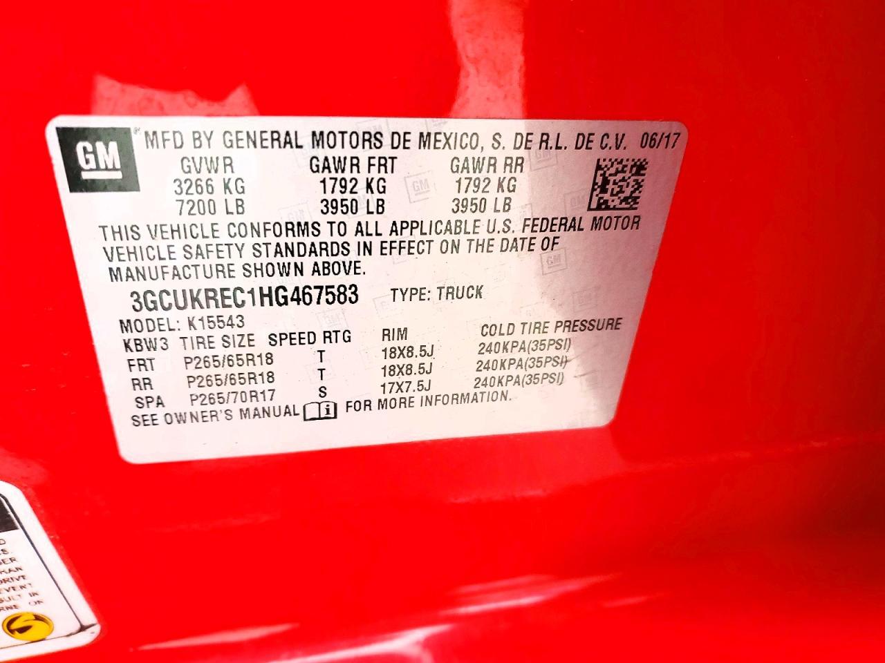 2017 Chevrolet Silverado K1500 lt