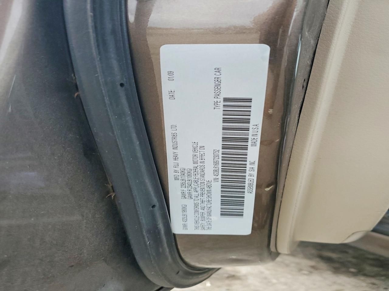 2009 Subaru Legacy 2.5i