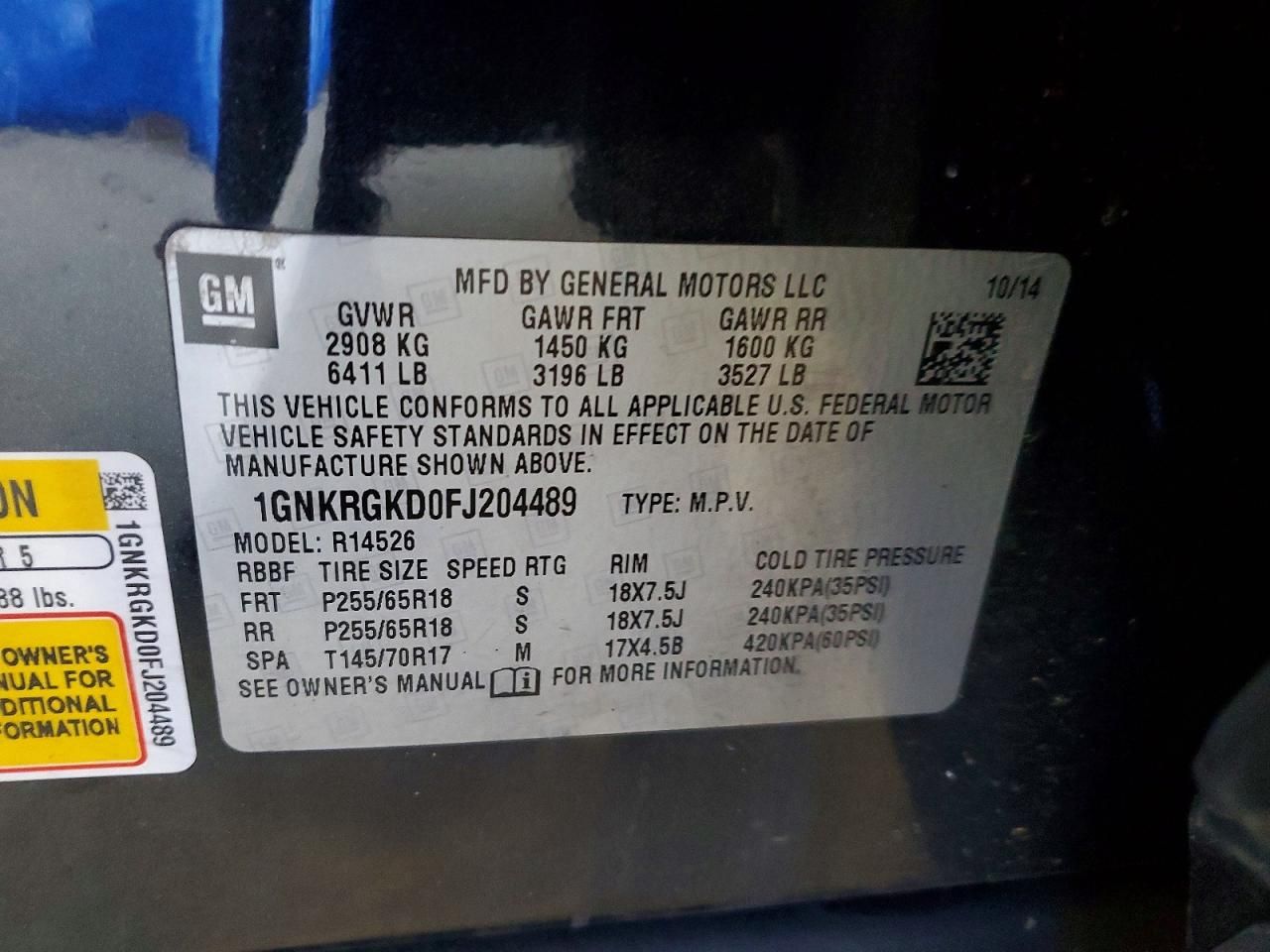 2015 Chevrolet Traverse lt