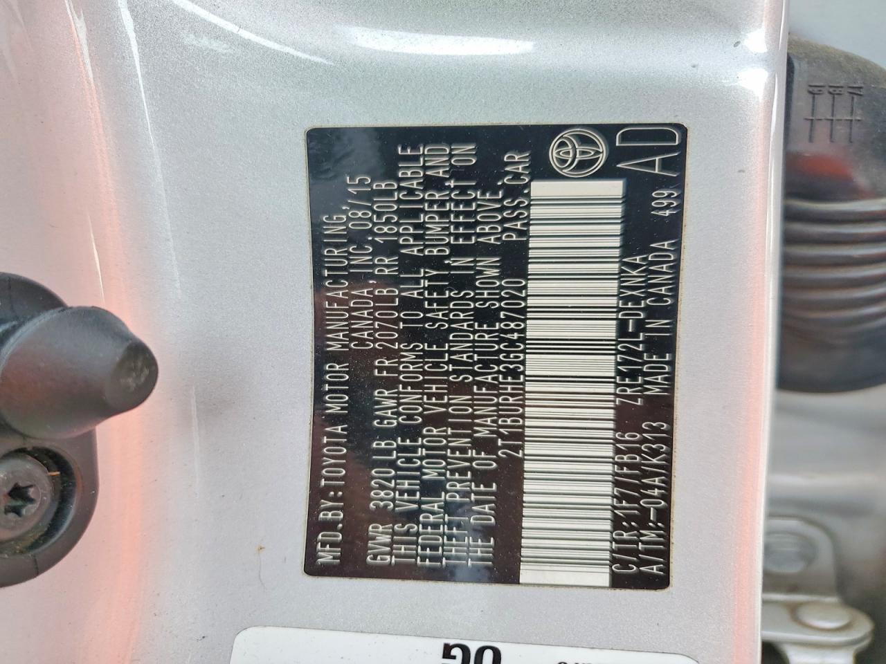 2016 Toyota Corolla l