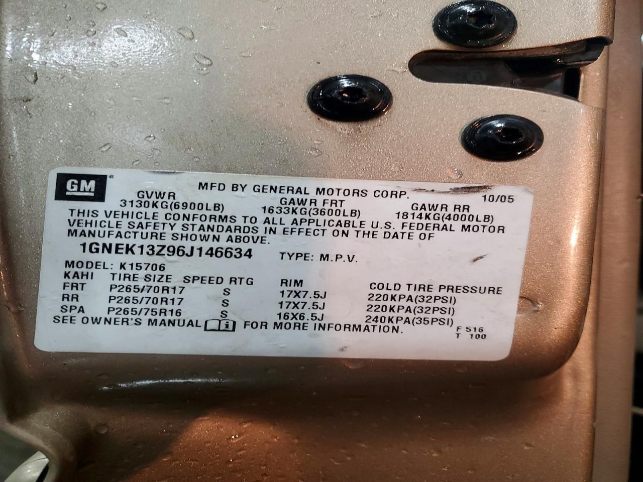 2006 Chevrolet Tahoe K1500