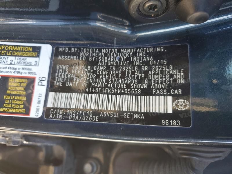 2015 Toyota Camry le