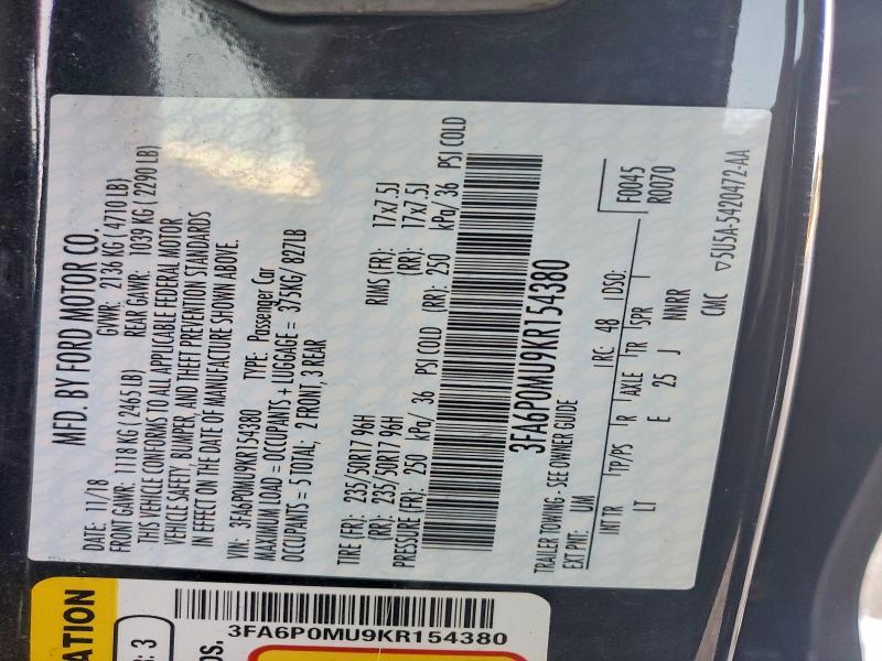 2019 Ford Fusion sel