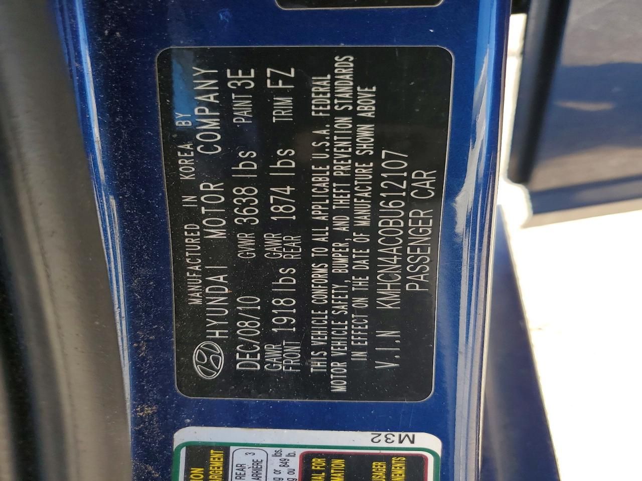 2011 Hyundai Accent gls