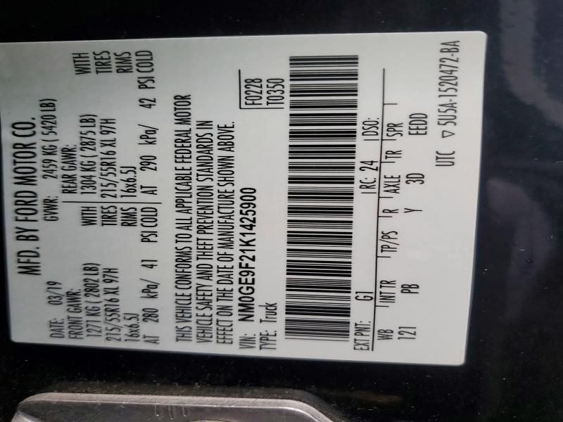 2019 Ford Transit Connect xlt