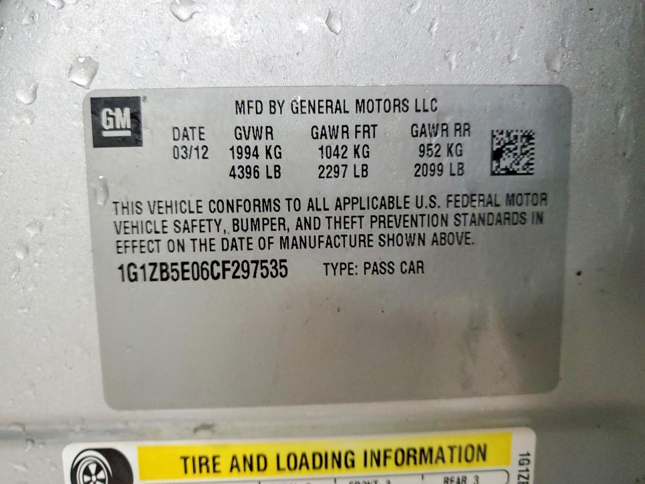 2012 Chevrolet Malibu ls