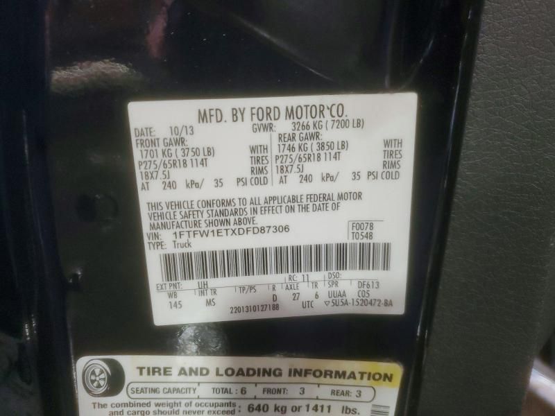 2013 Ford F150 Supercrew