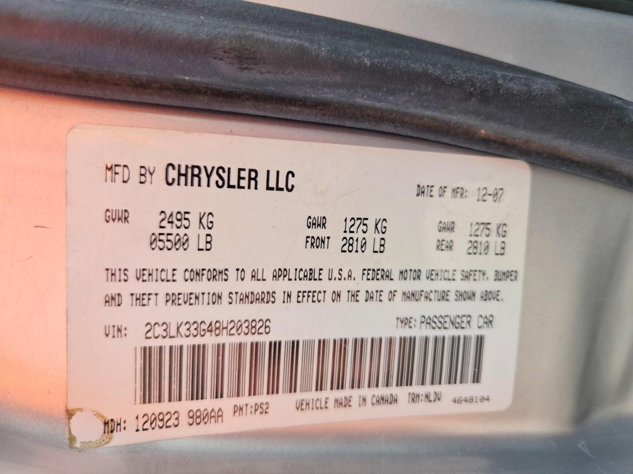 2008 Chrysler 300 Limited