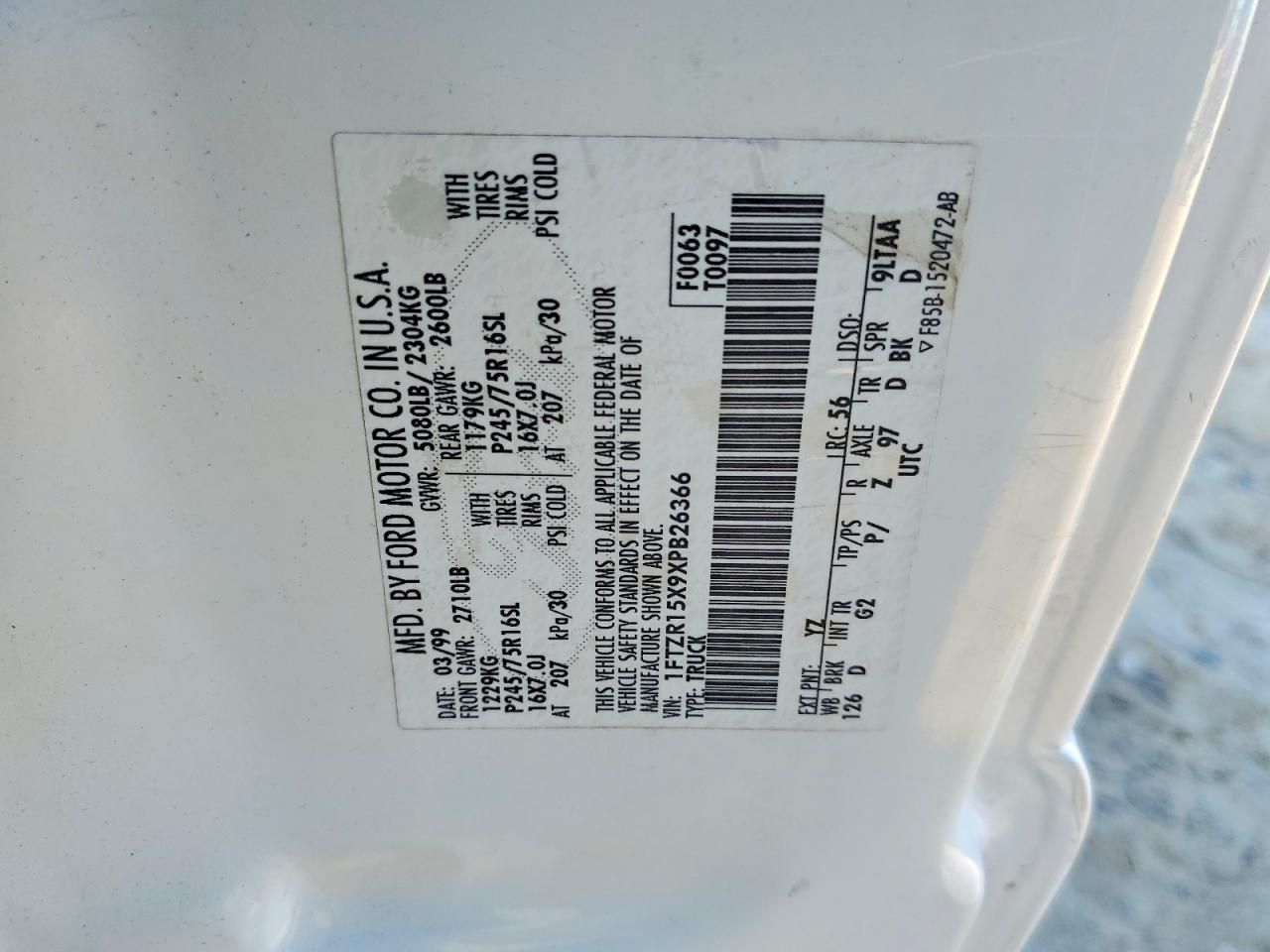 1999 Ford Ranger Super cab