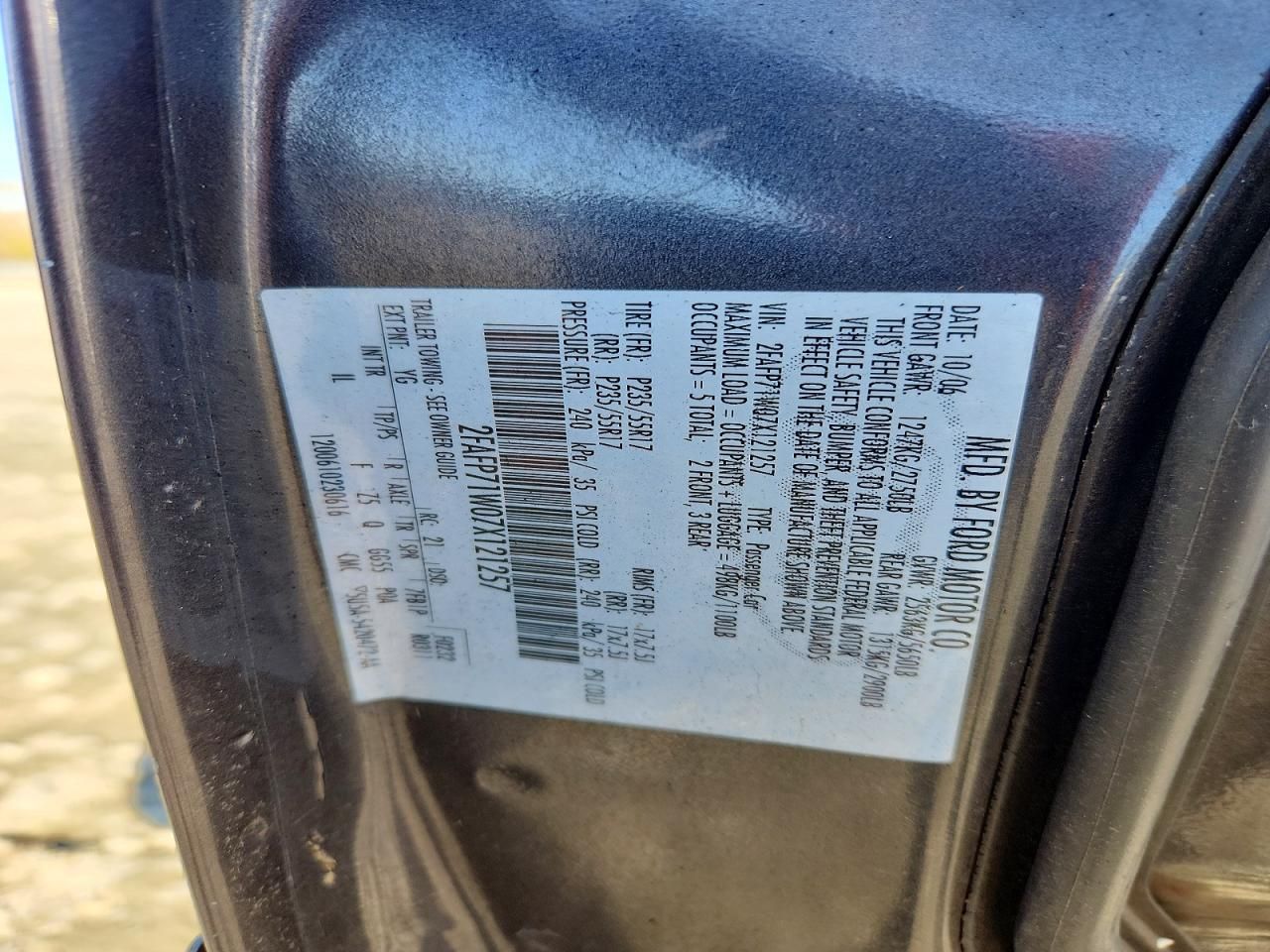 2007 Ford Crown Victoria Police Interceptor