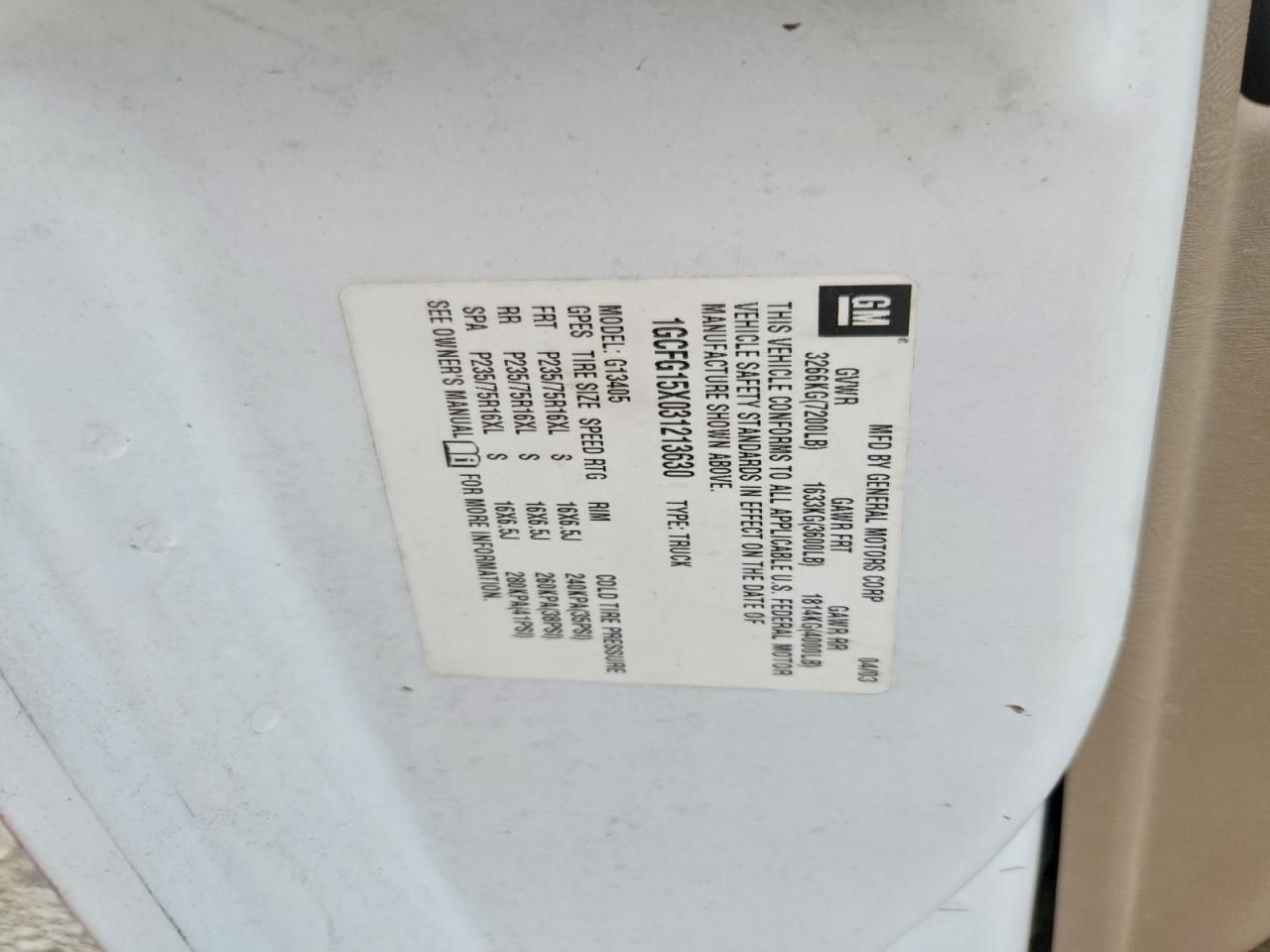 2003 Chevrolet Express 1500 Utility / Service Van