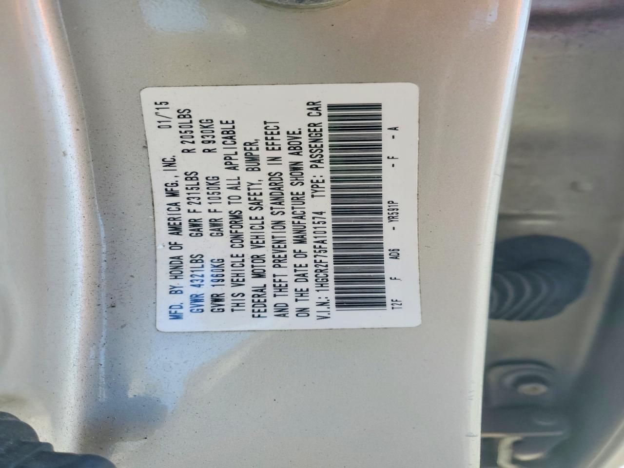 2015 Honda Accord ex