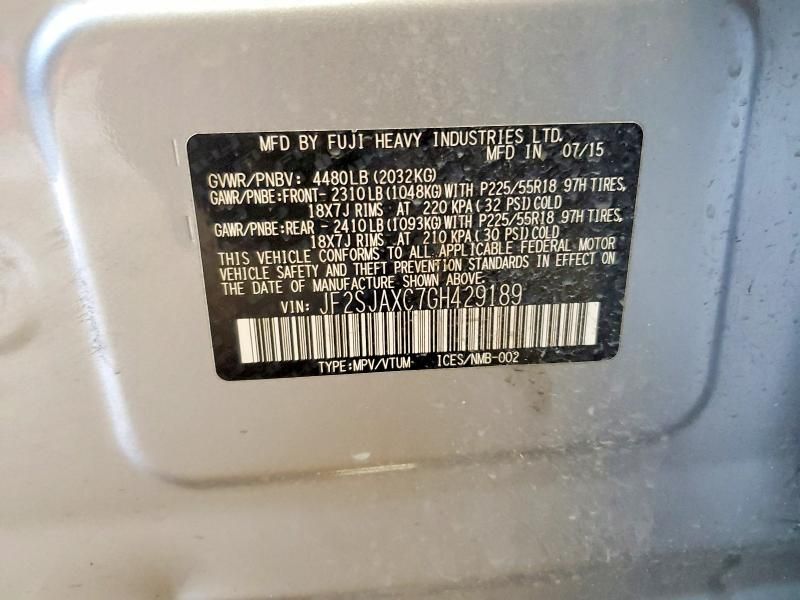 2016 Subaru Forester 2.5i Touring