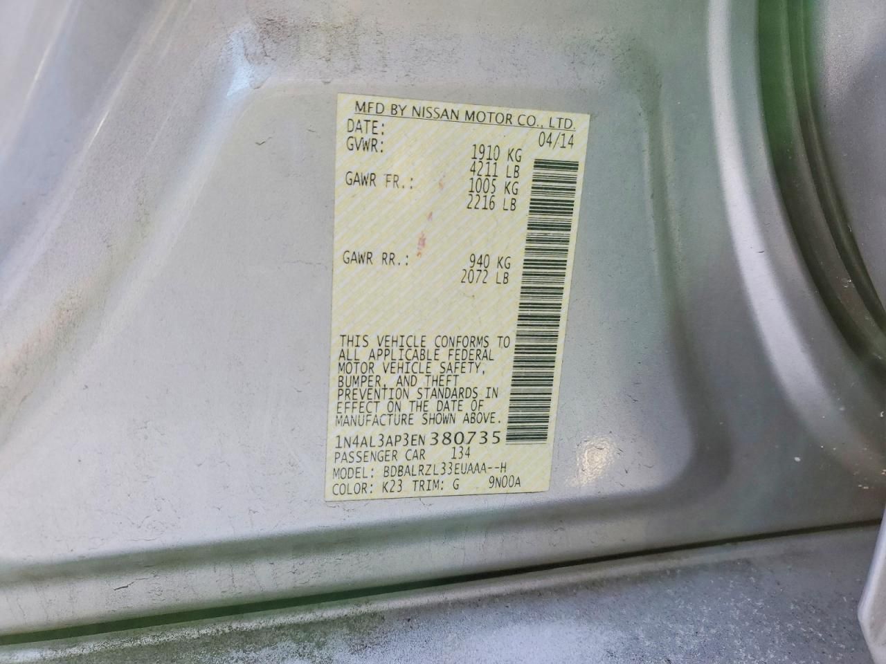 2014 Nissan Altima 2.5