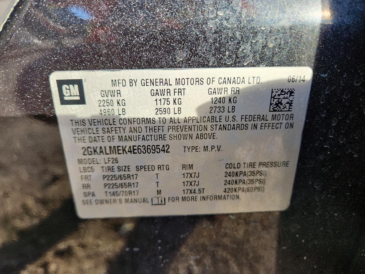 2014 GMC Terrain sle
