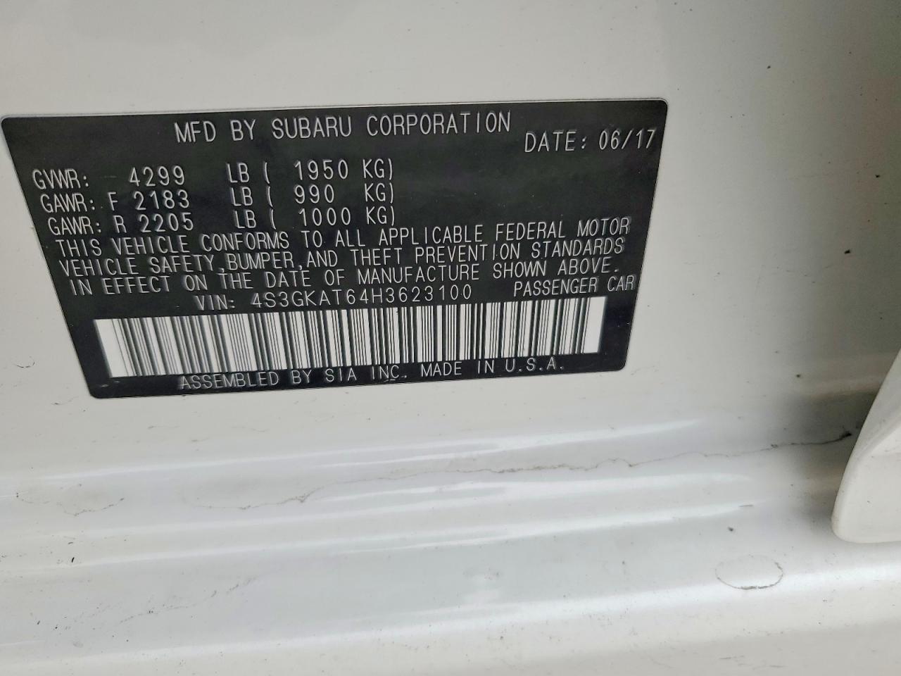 2017 Subaru Impreza Limited