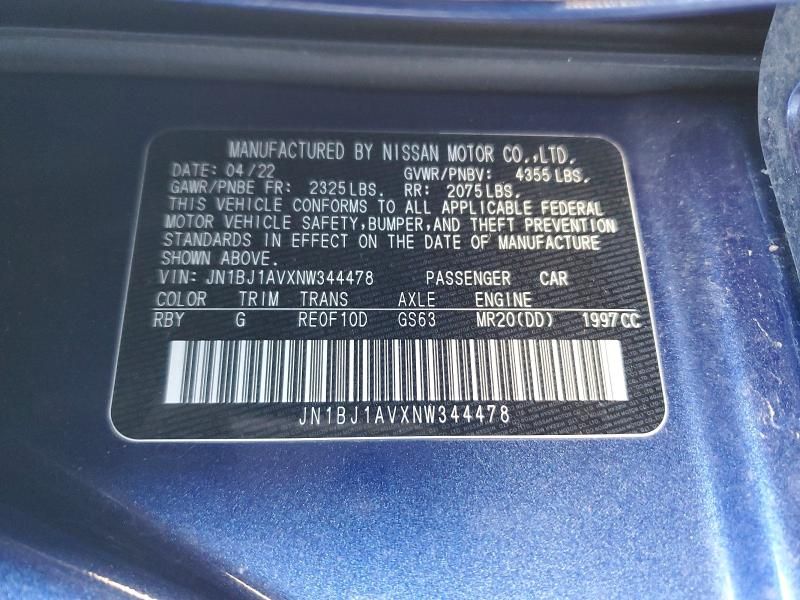 2022 Nissan Rogue Sport s