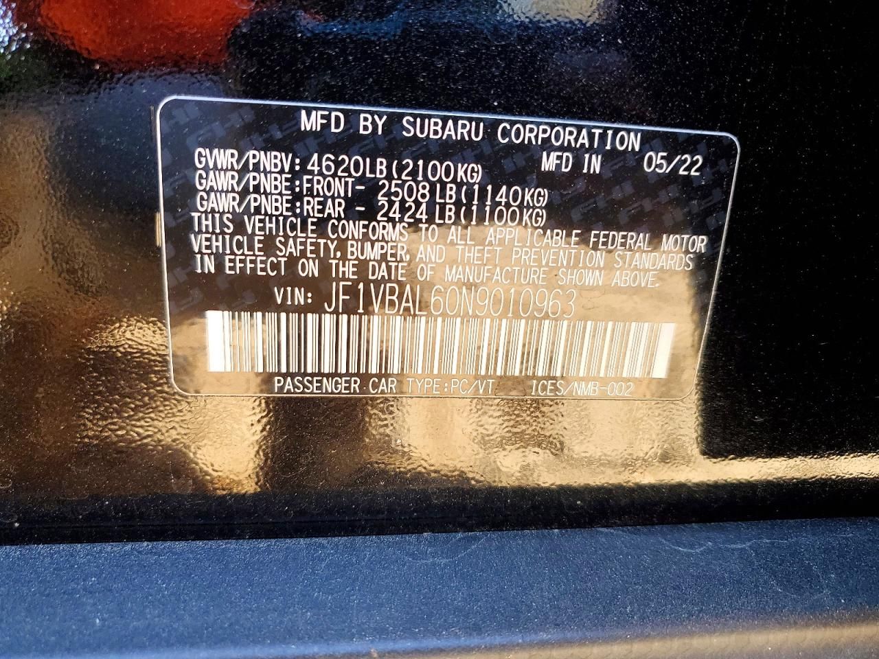 2022 Subaru Wrx Limited