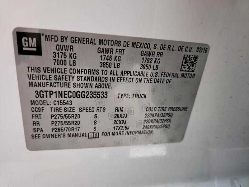 2016 GMC Sierra C1500 slt