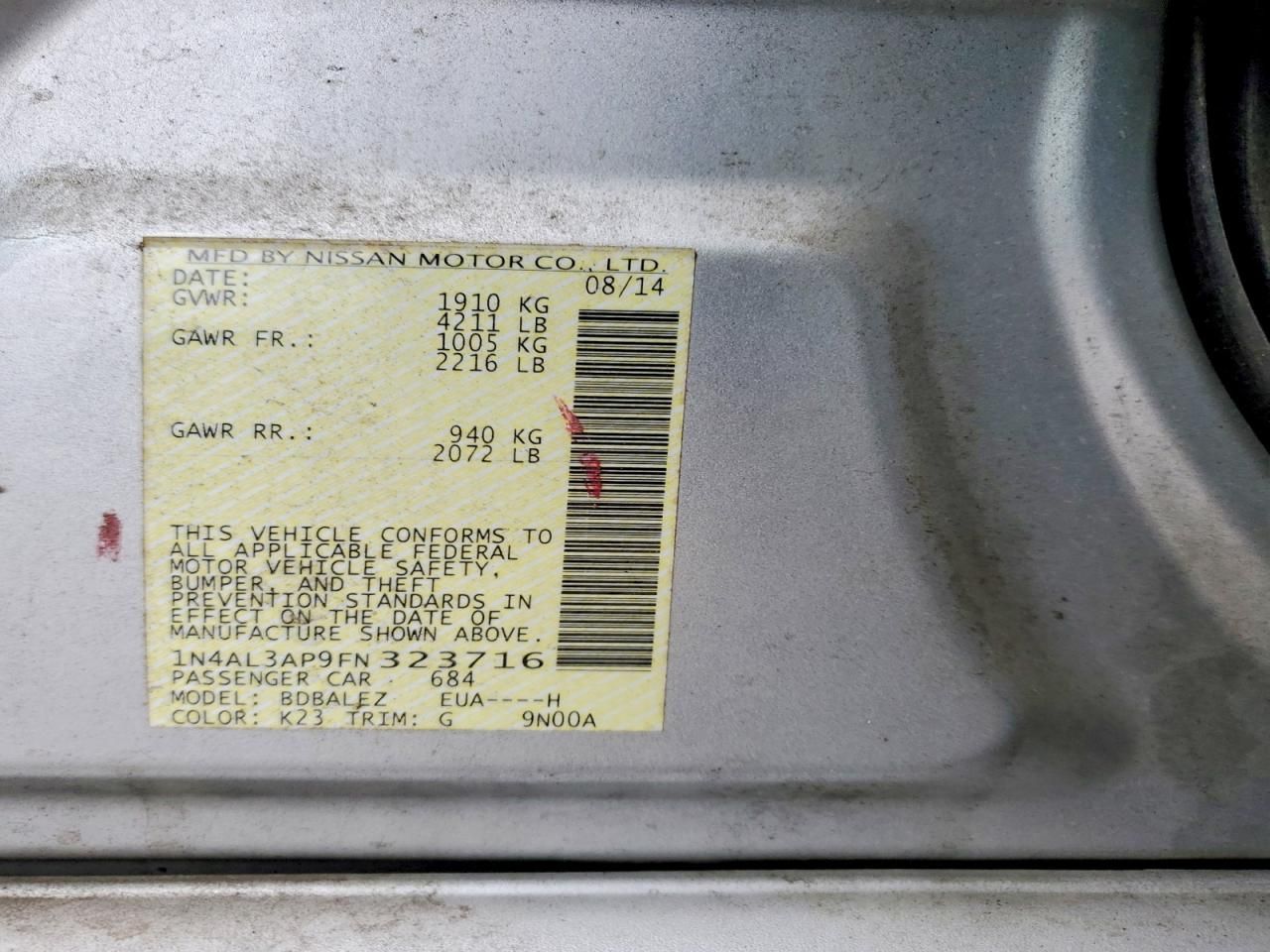 2015 Nissan Altima 2.5