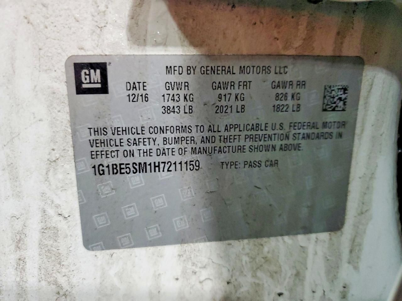 2017 Chevrolet Cruze lt