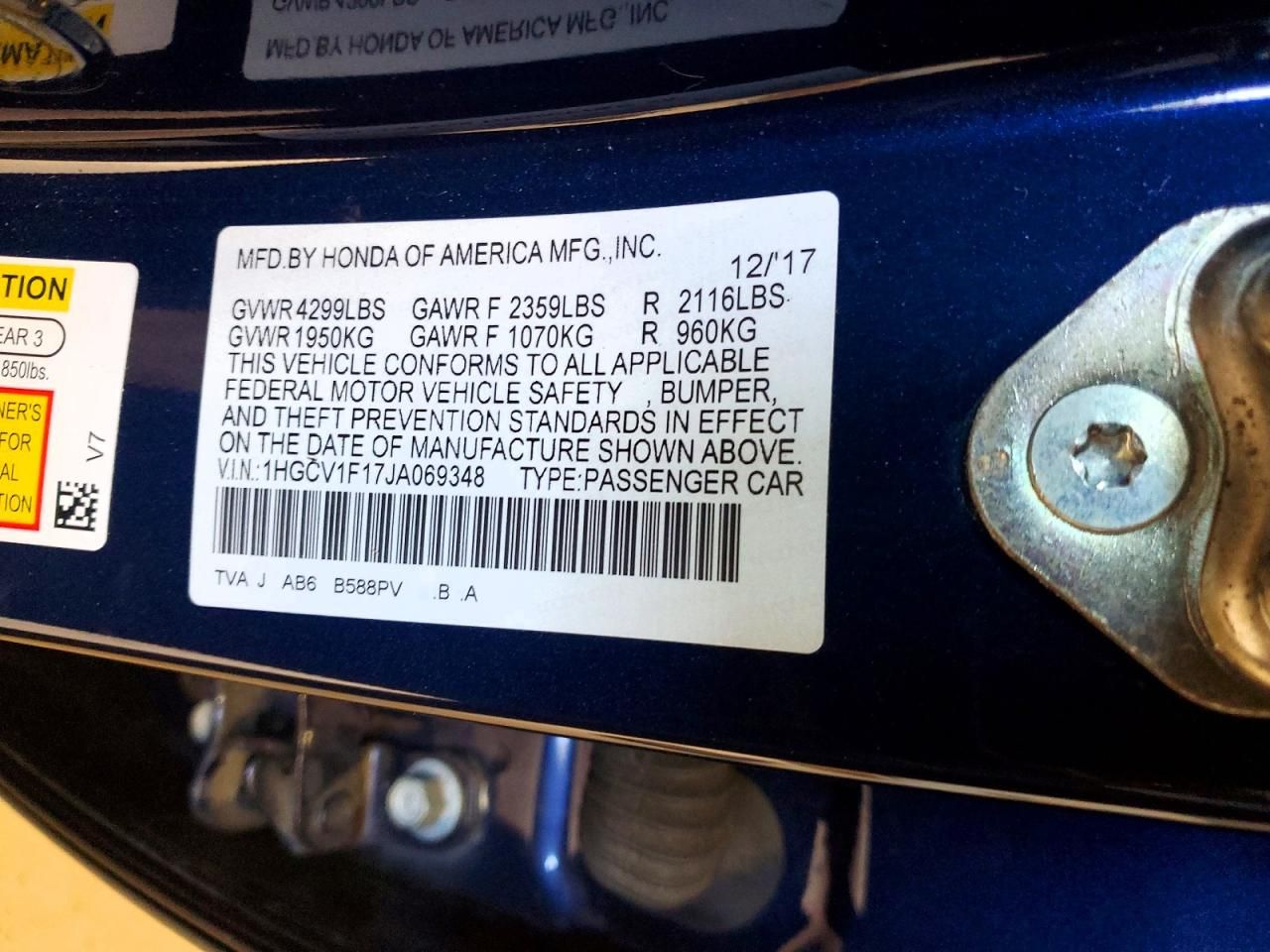 2018 Honda Accord lx