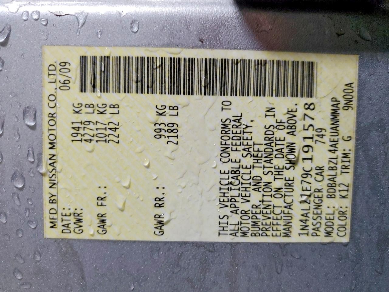 2009 Nissan Altima 2.5