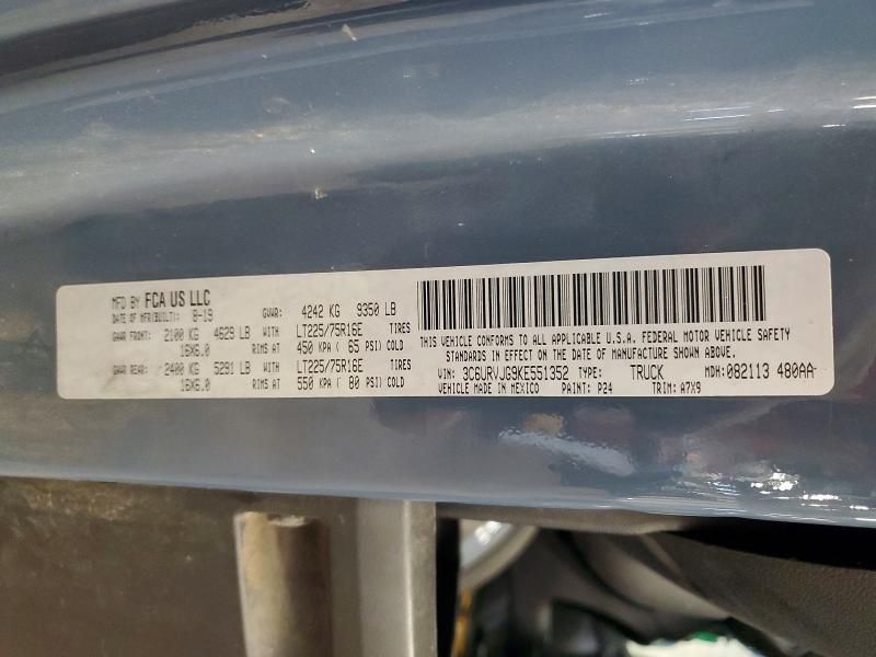 2019 Dodge RAM Promaster 3500 Delivery Van