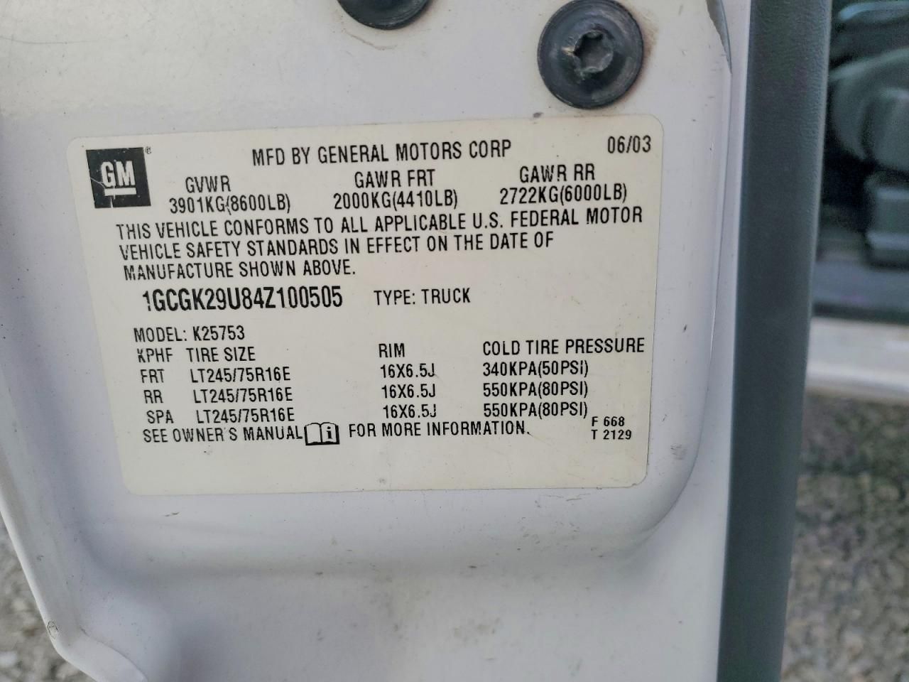 2004 Chevrolet Silverado K2500