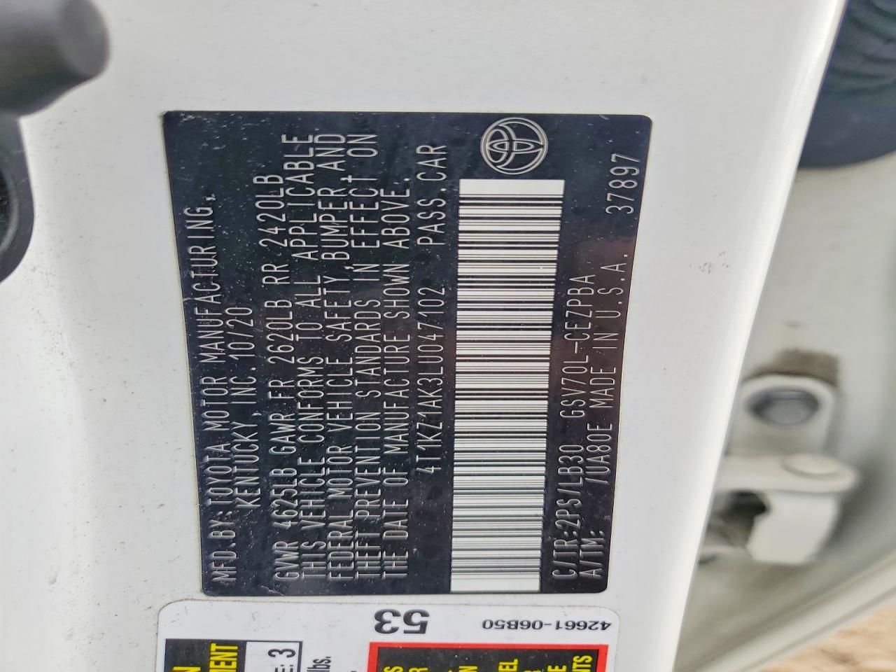 2020 Toyota Camry xse V6