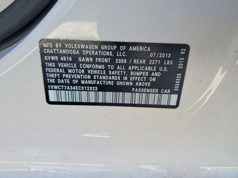 2014 Volkswagen Passat sel