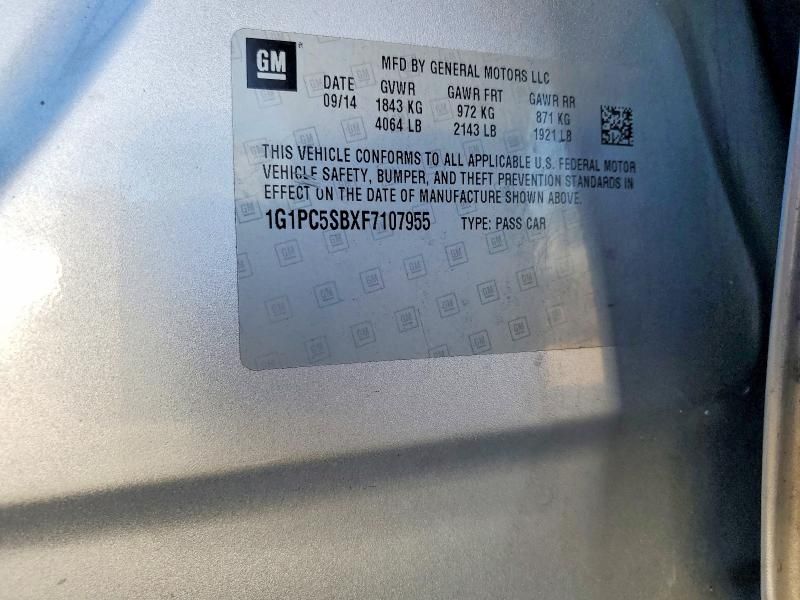 2015 Chevrolet Cruze lt