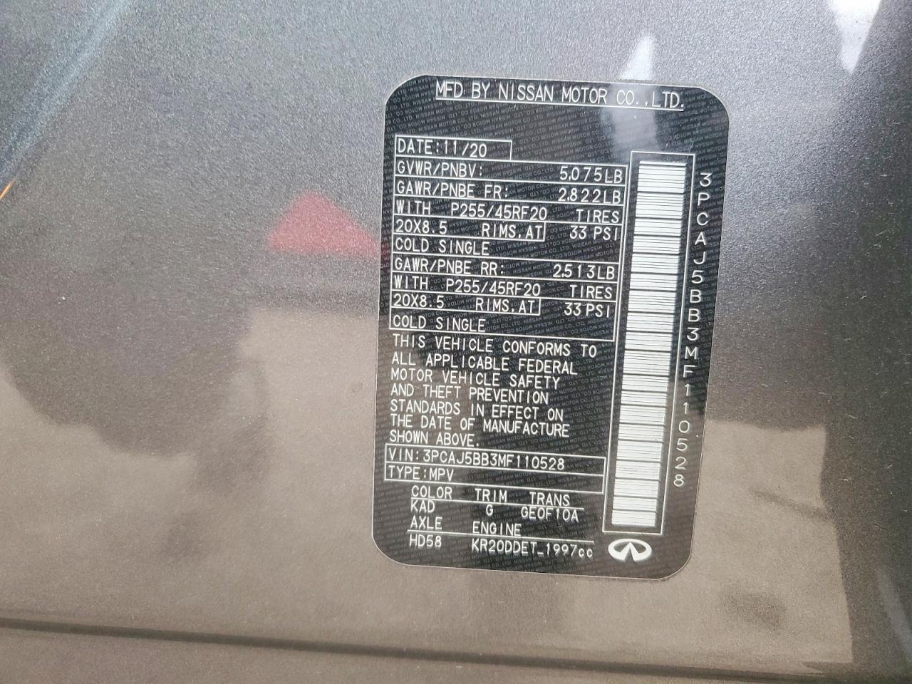 2021 Infiniti Qx50 Luxe