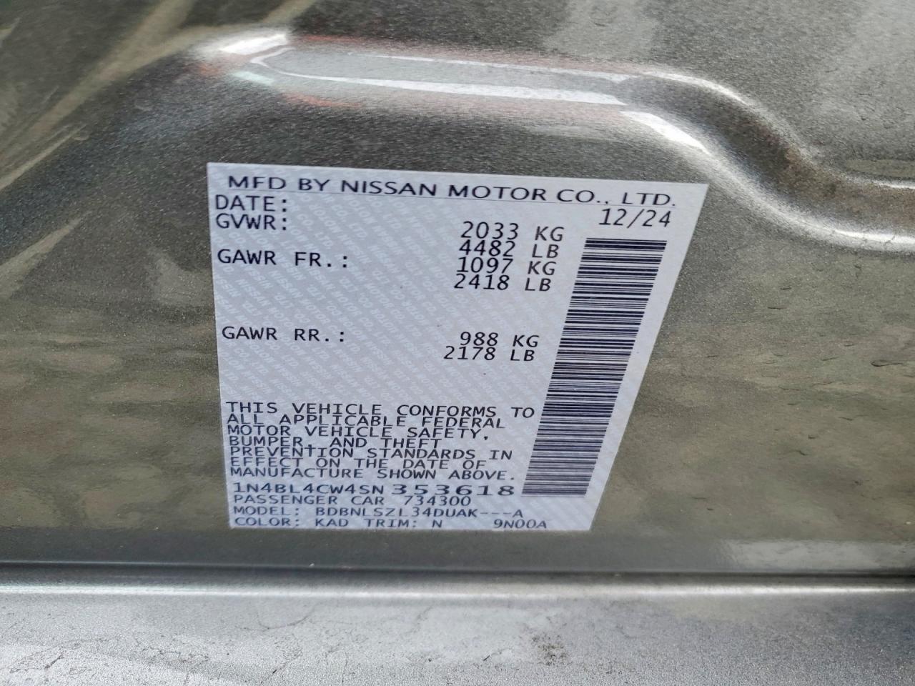 2025 Nissan Altima sr