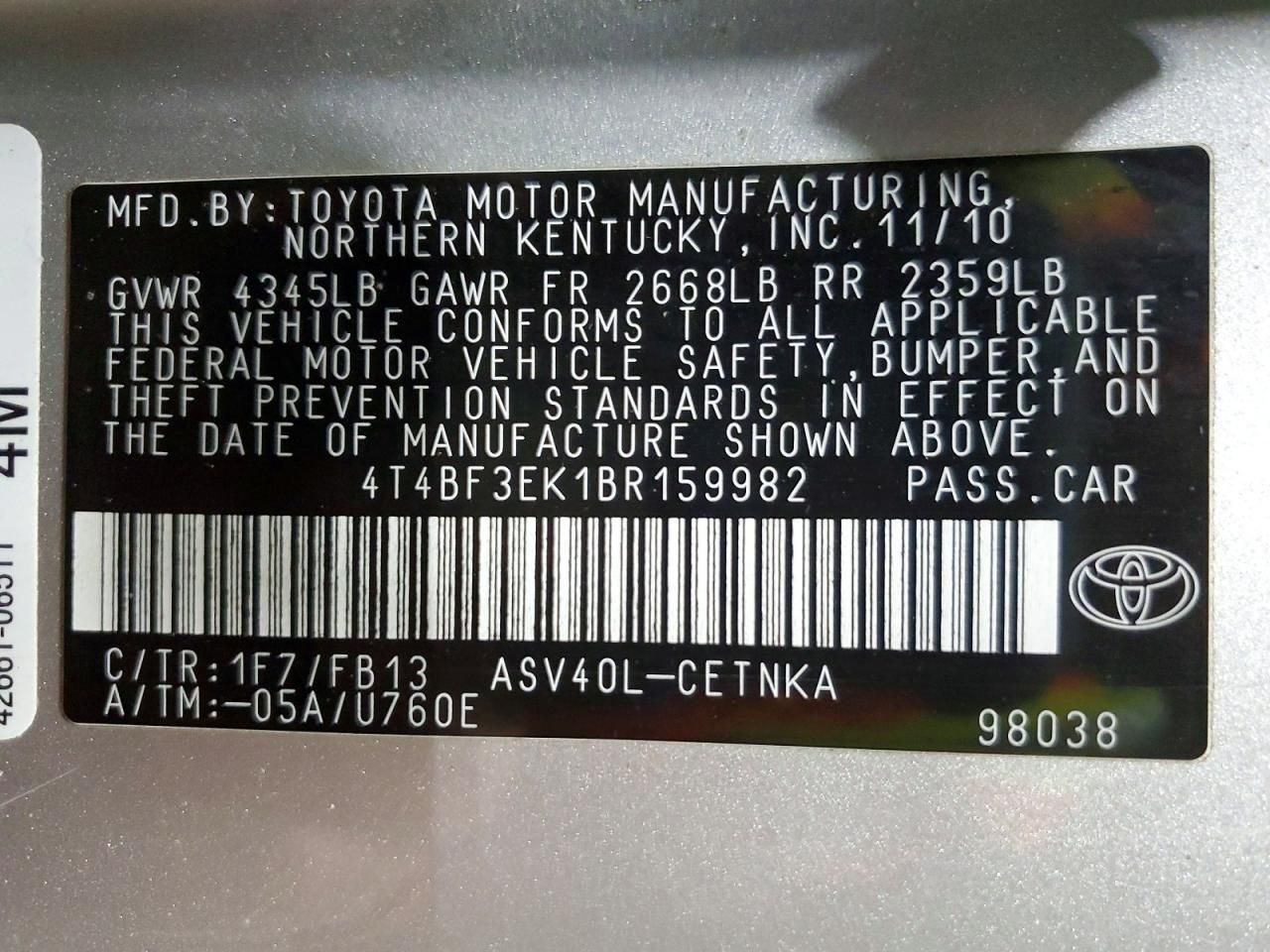 2011 Toyota Camry Base
