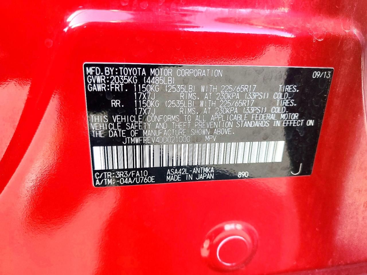 2013 Toyota Rav4 xle