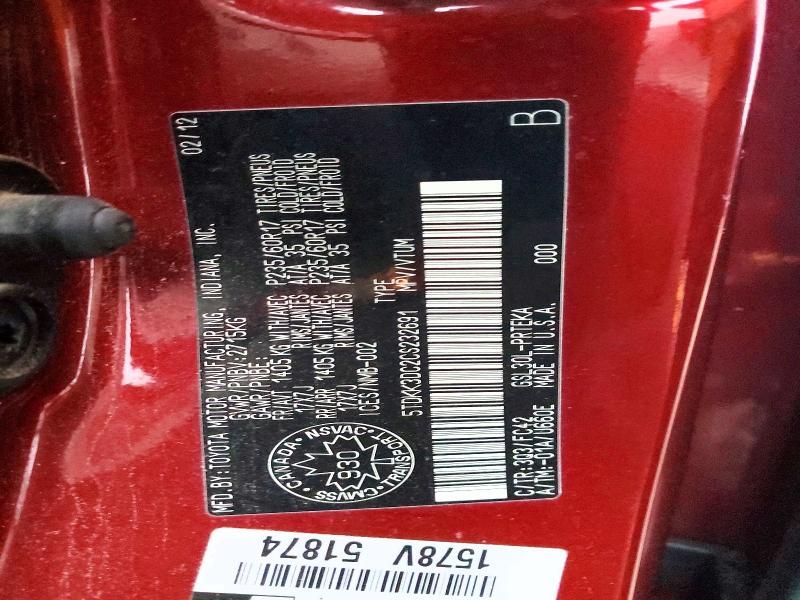 2012 Toyota Sienna le