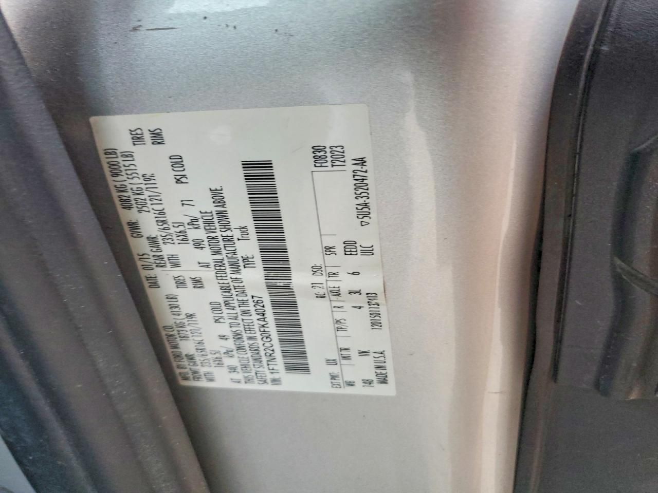 2015 Ford Transit T-250 Delivery Van